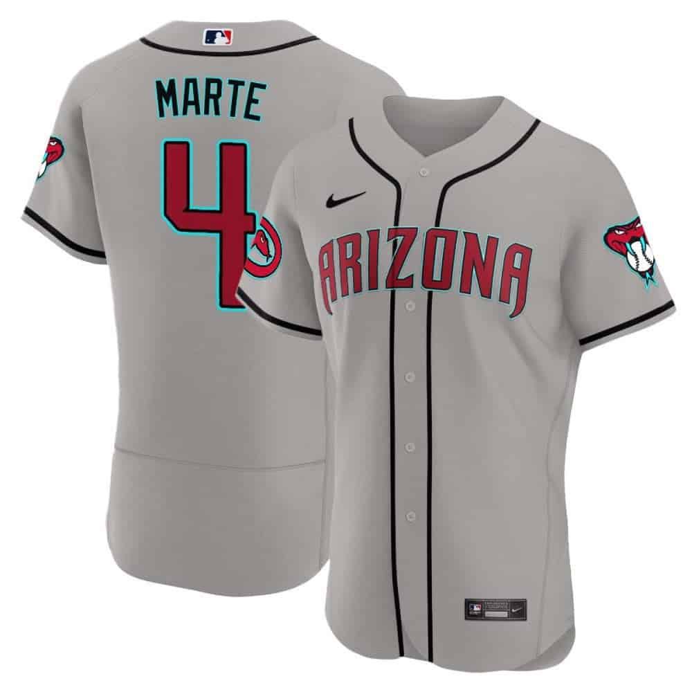 Men Arizona Diamondback #4 Marte Grey 2024 Nike Flex Base MLB Jersey->indianapolis colts->NFL Jersey